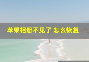 苹果相册不见了 怎么恢复